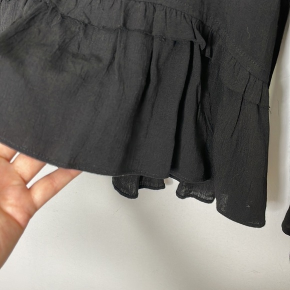 SOPHIE Rue black ruffle high low blouse - Picture 9 of 11